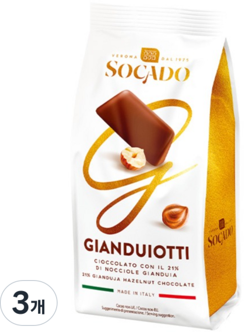 SOCADO Janduya 榛果巧克力, 150g, 3個