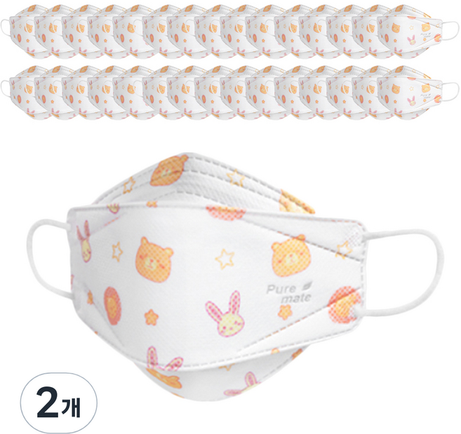 퓨어메이트 KF94 마스크 초소형, 50개입, 2개, 패턴
