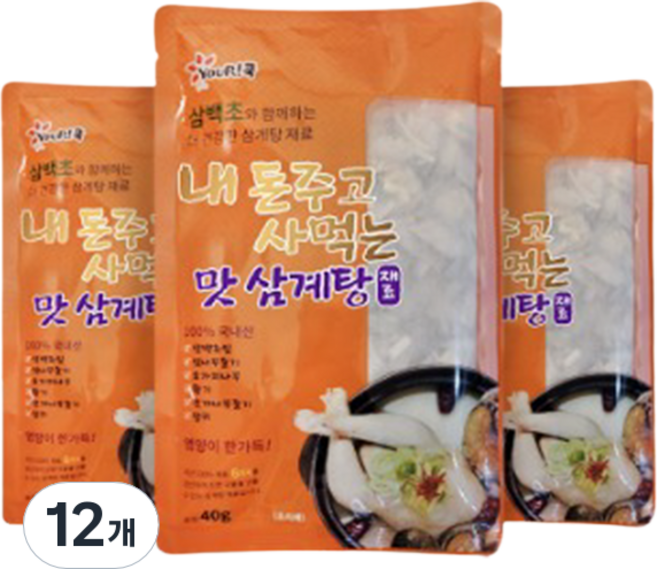 내 돈주고 사먹는 맛 삼계탕 재료, 12개, 40g