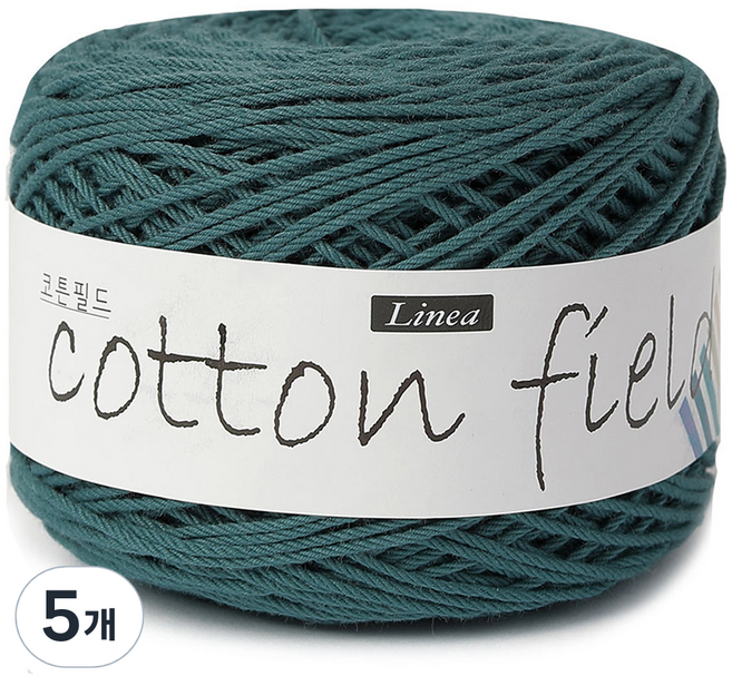 니뜨 코튼 필드 뜨개실 80g, 319 더스트청록, 5개