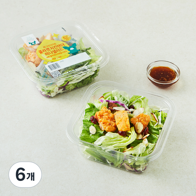 피그인더가든 콜라겐 치킨텐더 미니샐러드, 123g, 6개