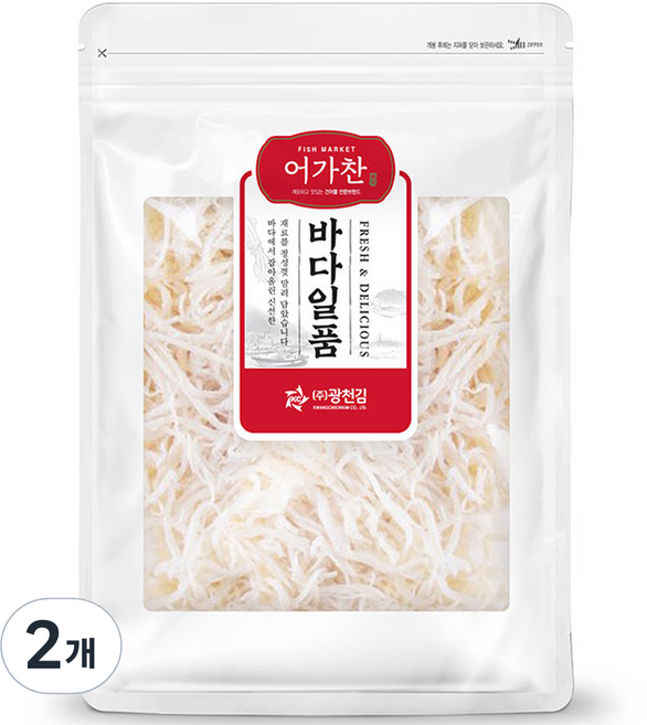 어가찬 백진미채, 400g, 2개