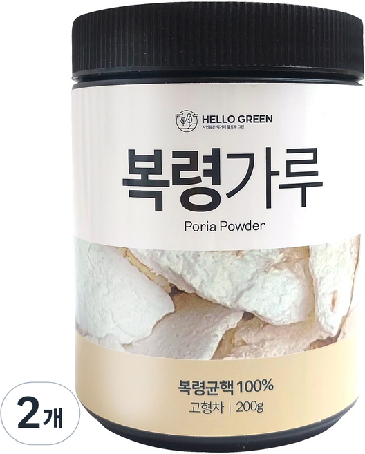 헬로우그린 복령가루 분말, 200g, 2개