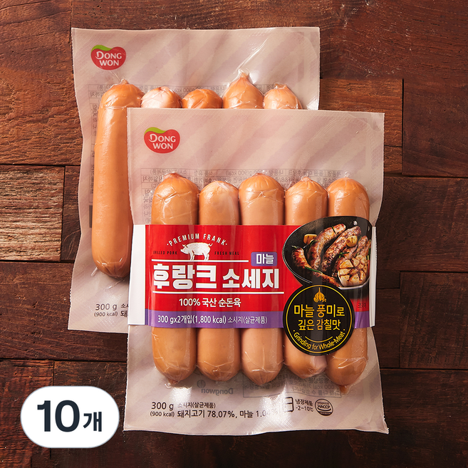 동원 마늘 후랑크, 300g, 10개