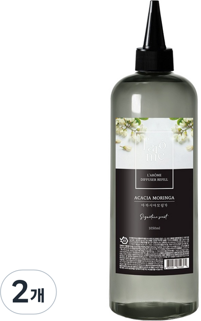 Larome 디퓨저 리필, 아카시아모링가, 1.05L, 2개