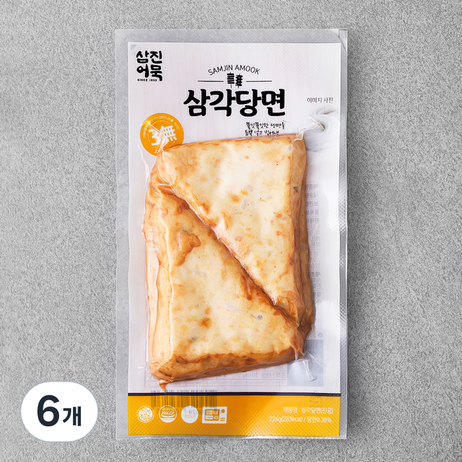 삼진어묵 삼각당면 어묵 4개입, 224g, 6개