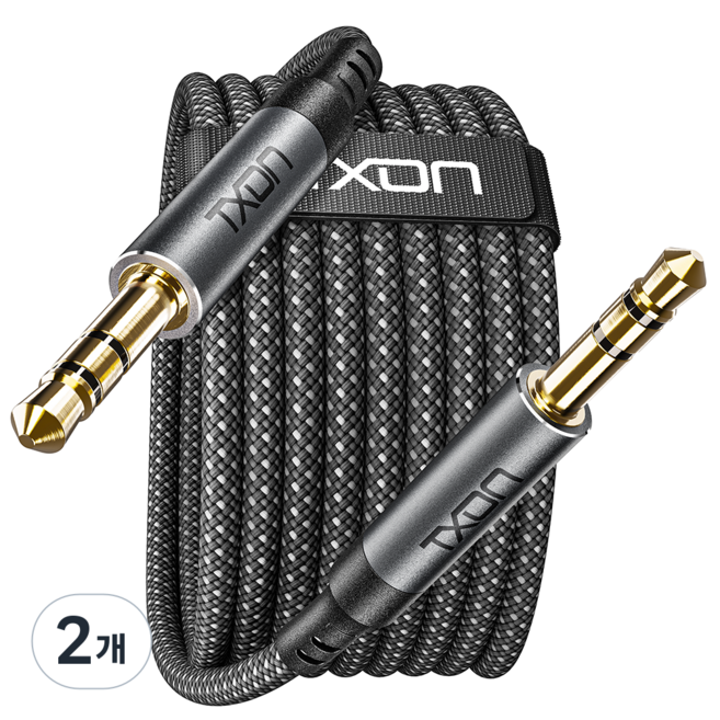 TXON 3.5mm 立體聲音源線, 2個, XA3535-3M, 灰色 + 黑色