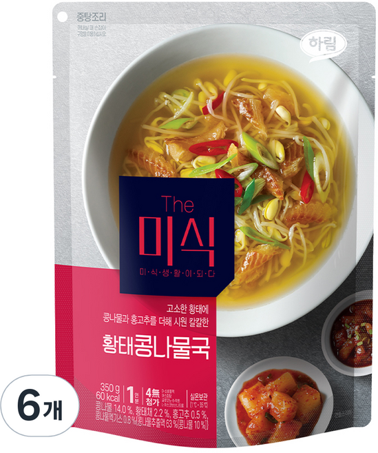 더미식 황태콩나물국, 350g, 6개