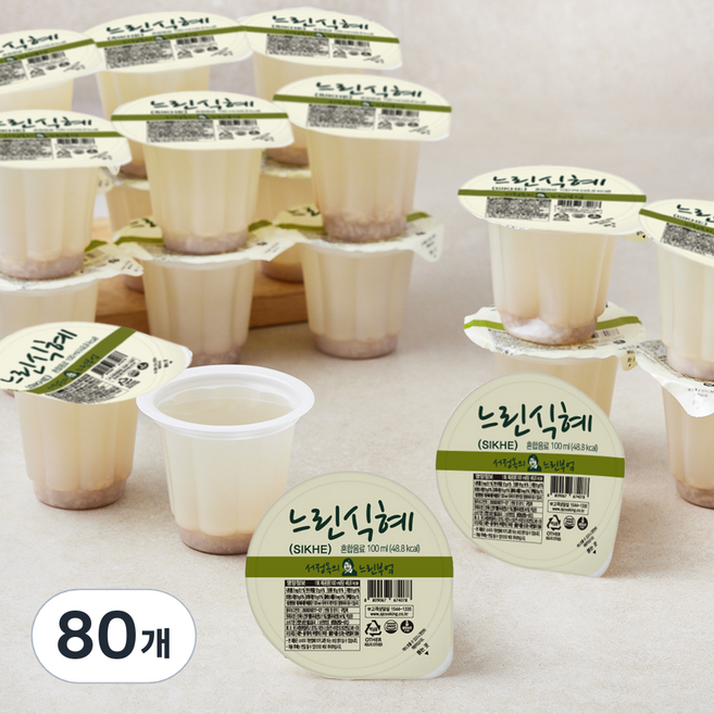 느린부엌 느린식혜 컵형, 80개, 100ml