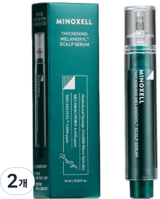 Minoxell Thickening Melanoxyl PDRN強健髮根頭皮精華液, 10ml, 2支