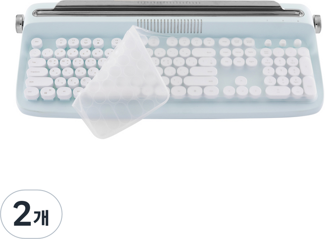 엑토 레트로 풀배열 키보드 전용 키스킨 KSK-03, 화이트, 2개