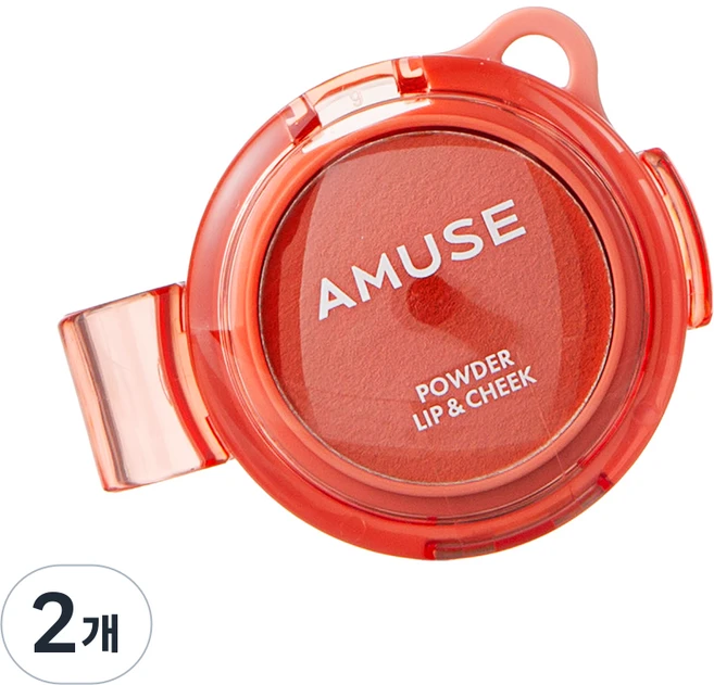 AMUSE 파우더 립 앤 치크 4g, 2개, 04 허니 미 - 쿠팡