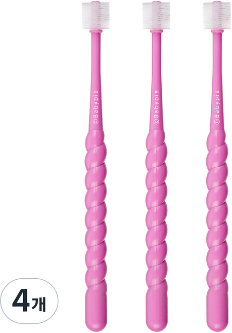 예꼬맘 360도 임산부용 칫솔 핑크, 3개입, 4개