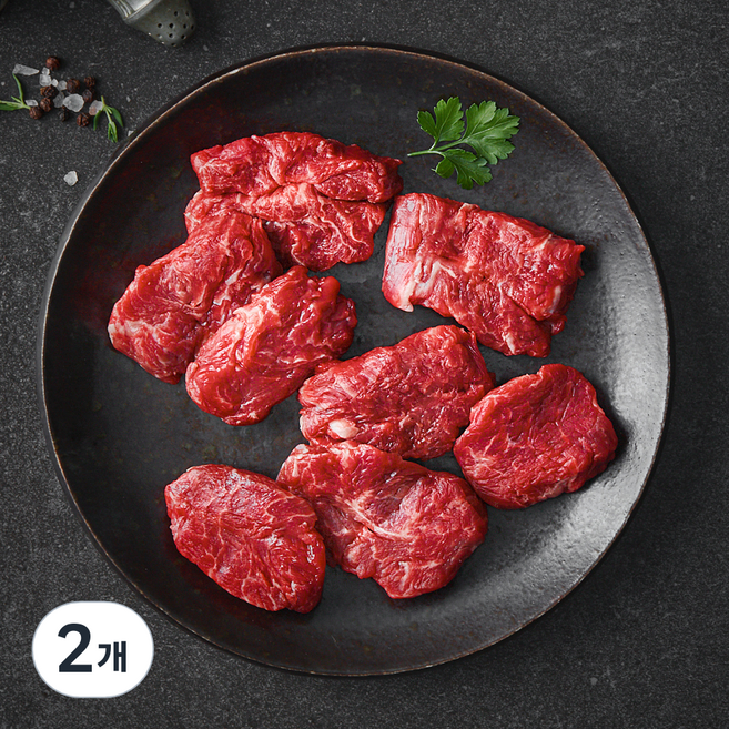 실속한우 조은장터 제비추리 1등급 구이용 (냉장), 200g, 2개