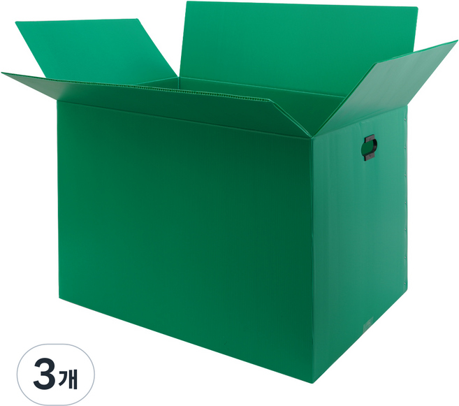 코멧 더 두꺼워져 무거운 배송에 적합한 다용도 고강도 이사박스 5mm, 그린, 3개