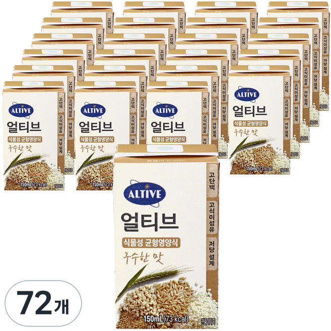 얼티브 균형영양식 구수한맛, 72개, 150ml
