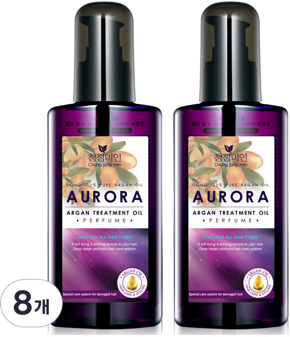 청정미인 오로라 퍼퓸 아르간오일 헤어에센스, 140ml, 8개