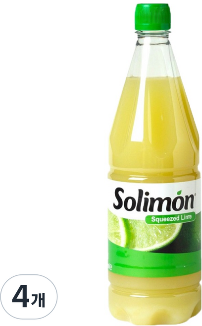 솔리몬 스퀴즈드 라임즙, 1L, 4개