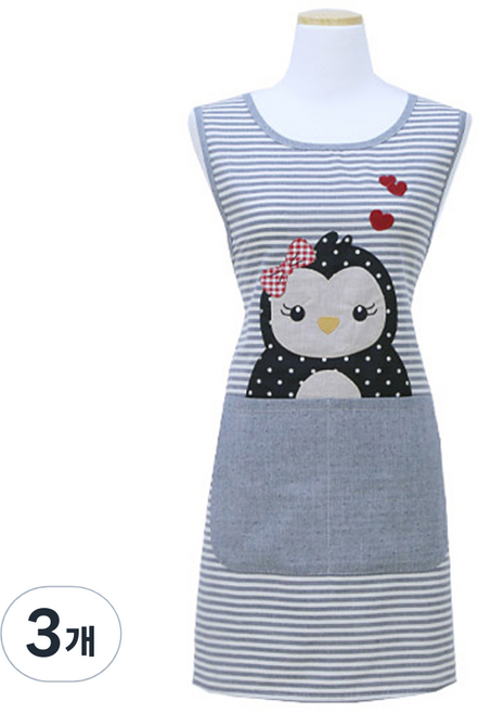 한스빌 펭귄 앞치마, 블루, 3개