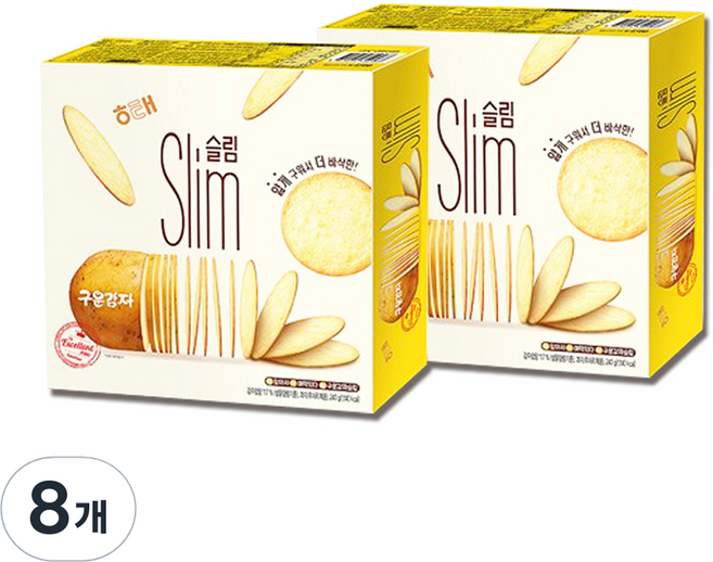 해태제과 구운감자 슬림, 240g, 8개