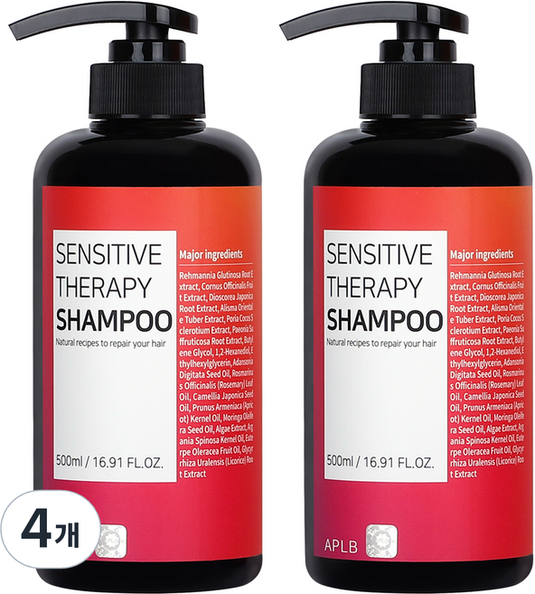 에이플비 센서티브 테라피 샴푸, 500ml, 4개