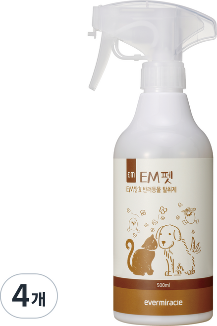에버미라클 EM펫 탈취제, 500ml, 4개