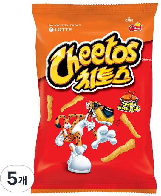 치토스 롯데제과 바베큐맛, 82g, 5개