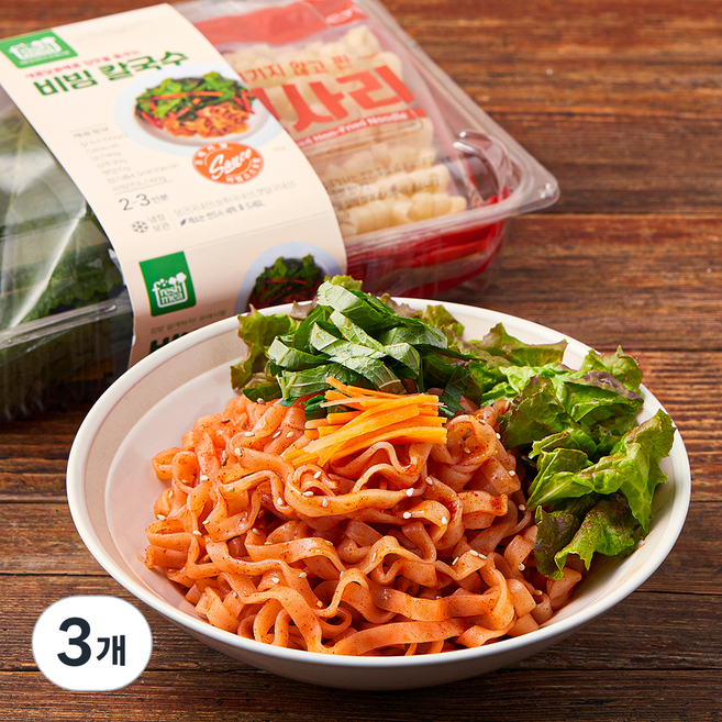 프레시밀 비빔칼국수 밀키트 2~3인분, 344g, 3개