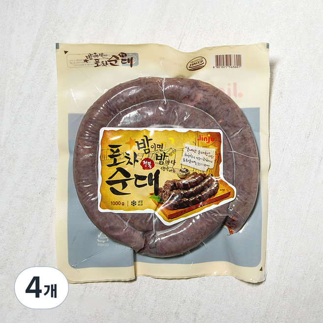 진주포차 맛있는 찰순대, 1kg, 4개