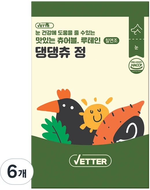 베터 반려동물 댕댕츄정 영양제, 30정, 눈물개선/눈건강, 6개 - 쿠팡