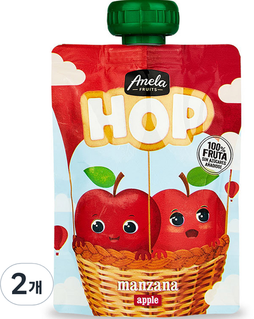 아넬라 HOP 과일 퓨레, 100g, 2개, 사과
