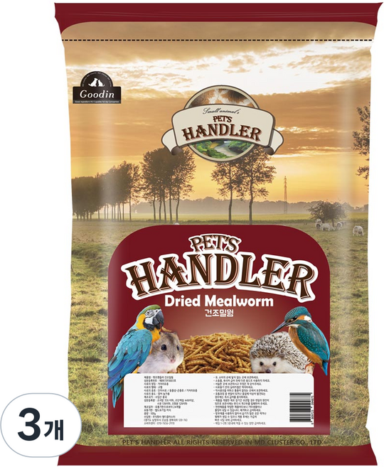 펫츠핸들러 리필형 건조밀웜, 100g, 3개