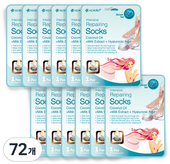 에피엘르 인텐시브 리페어링 코코넛 풋팩, 1개입, 72개, 16g