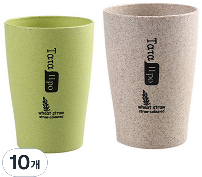 더자카 밀짚섬유 미니 양치컵 S, Y395LBBT015, 10개