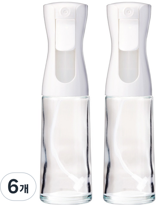 아케이바이 초미세 안개분사 스프레이 유리병 200ml, 투명, 6개