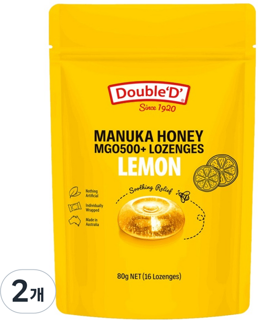 duble d 麥盧卡蜂蜜檸檬糖, 2個, 80g