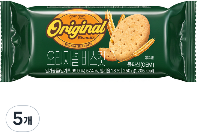 곰곰 오리지널 비스킷, 250g, 5개