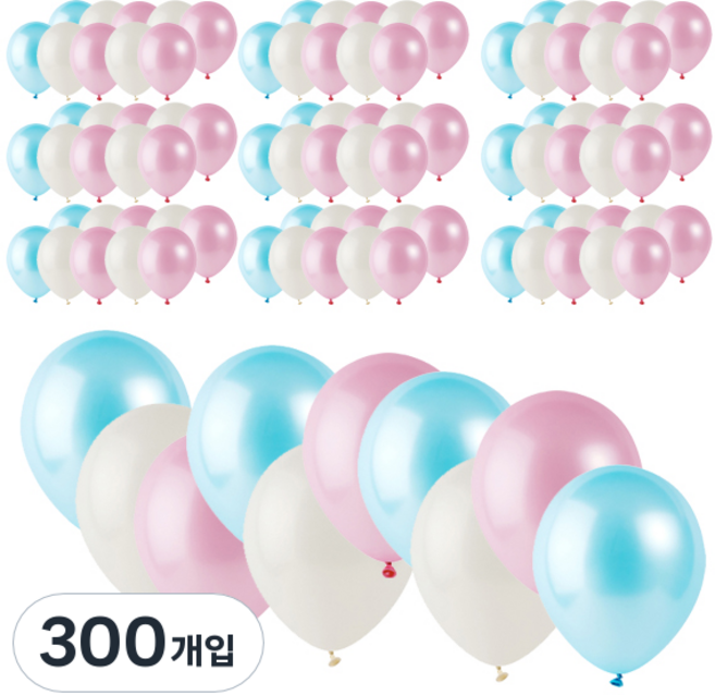 파티팡 라운드 풍선, 베이비톤(랜덤 발송), 300개입
