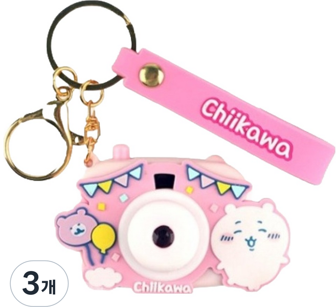 Chiikawa 吉伊卡哇 吉伊卡哇 角色相機鑰匙圈公仔 隨機出貨, 3個