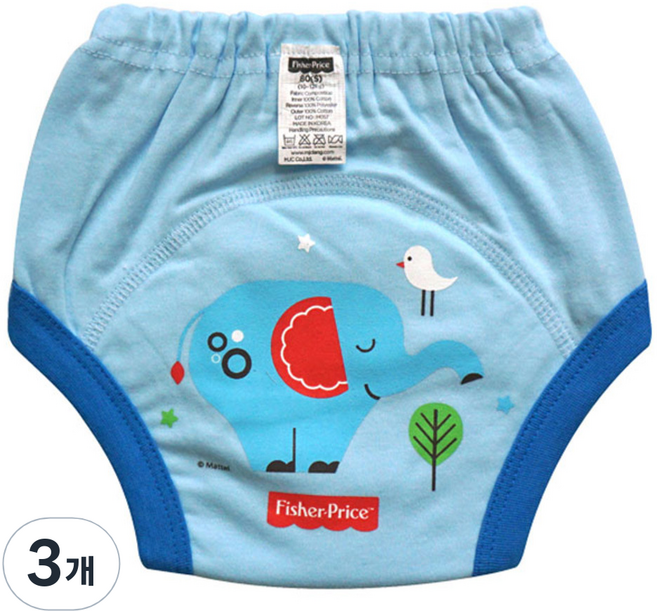 피셔프라이스 3중 방수 배변훈련팬티, 블루, 3개