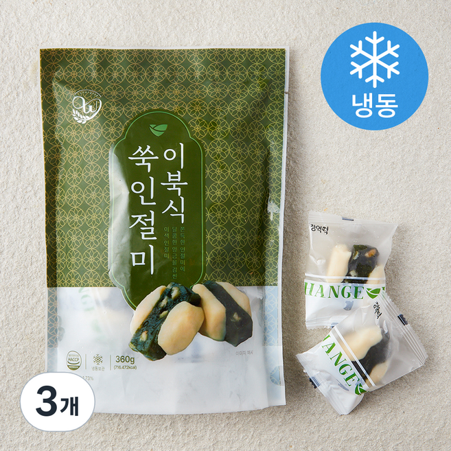 창억떡 이북식 쑥인절미 (냉동), 360g, 1개입, 3개