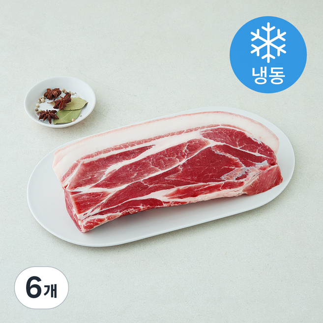 스페인산 껍질 있는 돼지 미박 목전지 수육용 (냉동), 6개, 2kg