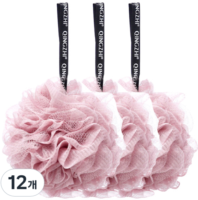 블럭마트 샤워타월, 핑크, 1개입, 12개