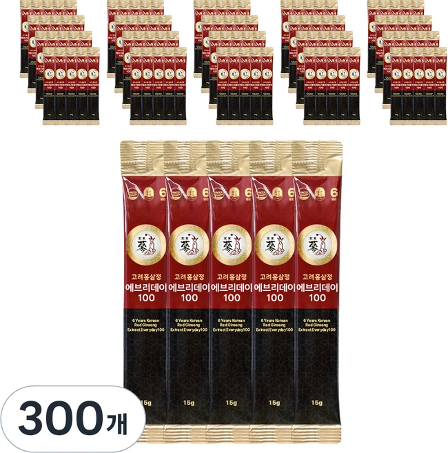 풍년보감 6년근 고려홍삼정 에브리데이100, 15g, 300개 - 쿠팡