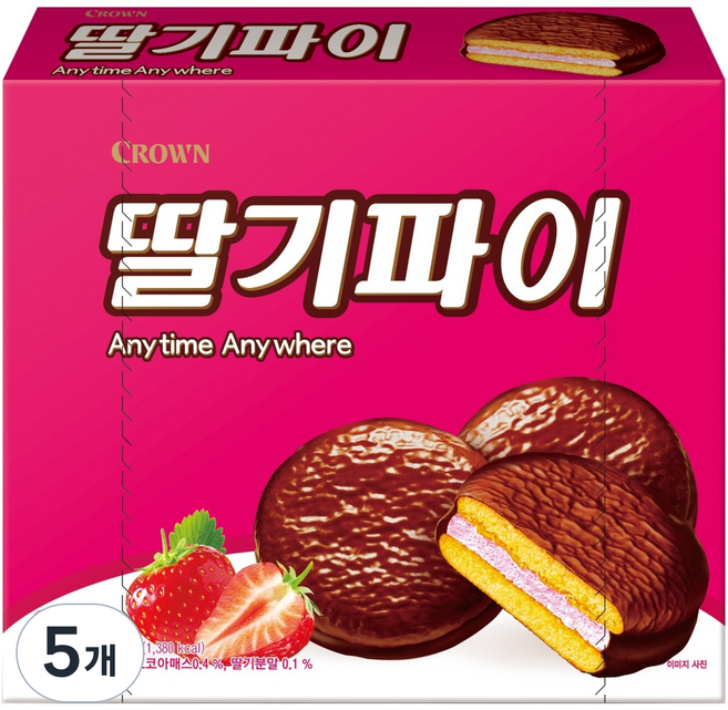 크라운 딸기파이, 5개, 300g
