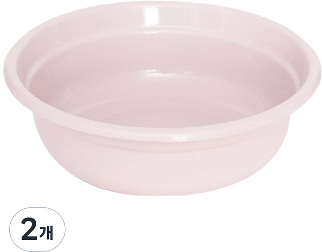 스내지 원라이프 컬러 대야 중형, 파스텔 핑크, 2개