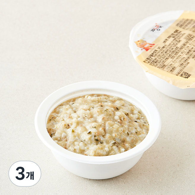짱죽 중기 9개월부터 한우 콩나물 버섯죽 죽2 이유식, 200g, 3개