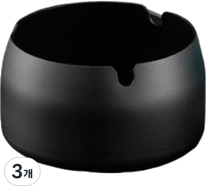 셀리빙 방수 방풍 스테인리스 재떨이 70 x 50 x 80 mm, 블랙, 3개
