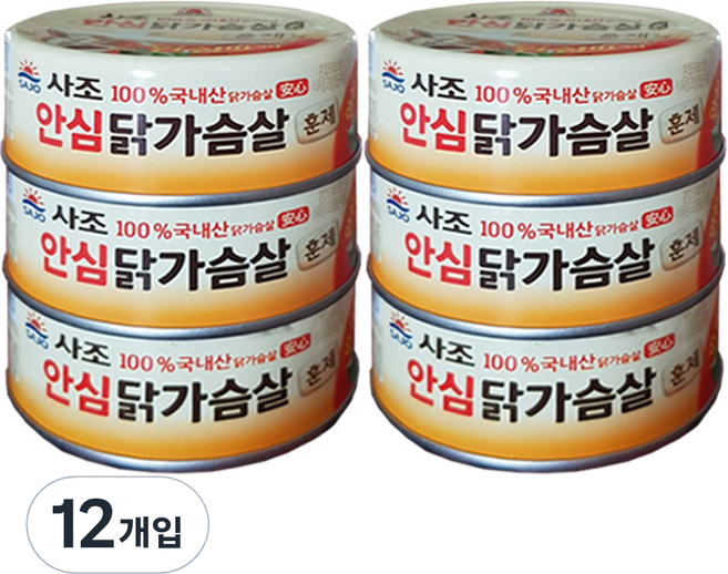 사조 안심 훈제 닭가슴살, 135g, 12개입
