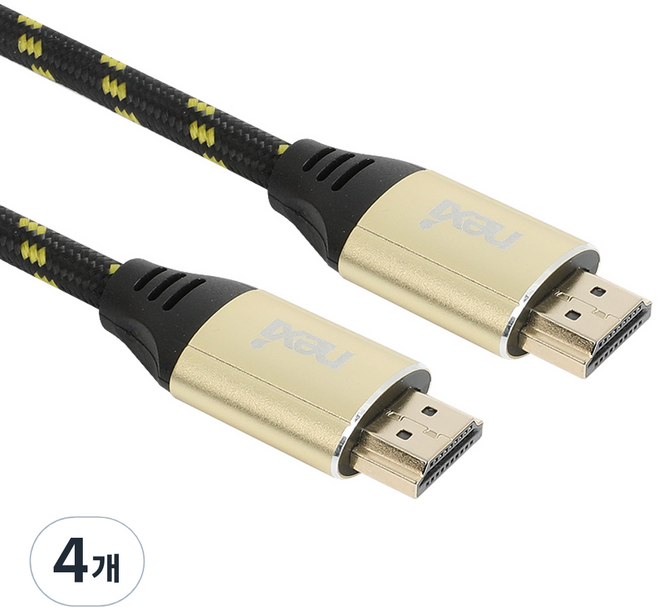 넥시 UHD 4K HDMI V2.0 케이블 파인골드, 4개, 2m